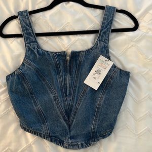 Denim top NWT